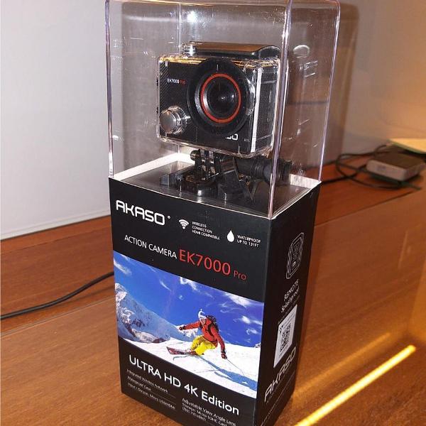 câmera de filmagem 4k akaso ek7000 pro
