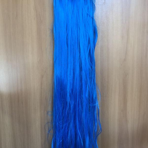 peruca azul longa cosplay