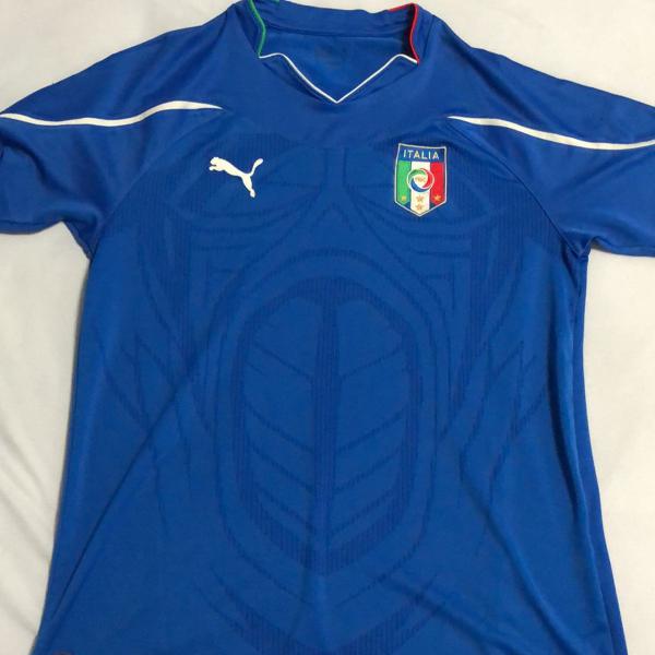 camisa futebol original itália azul gli azzuri tamanho m
