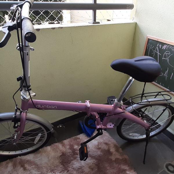 Bike dobrável rosa