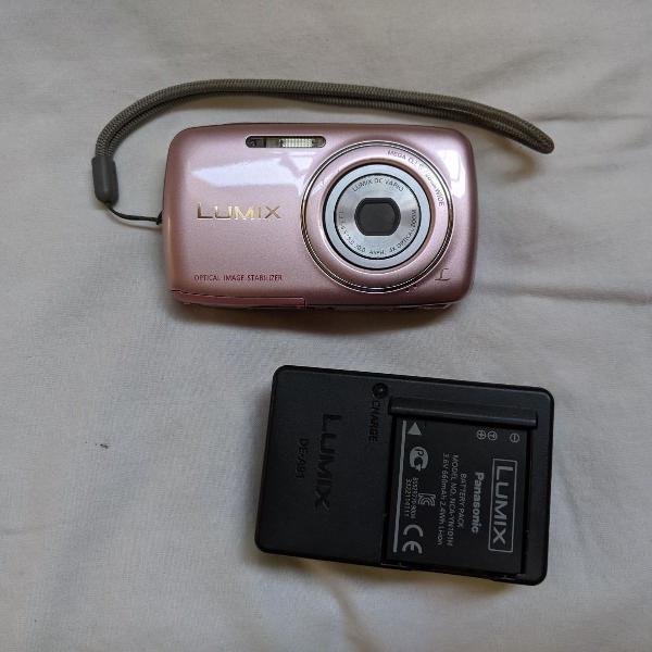 câmera digital panasonic lumix dmc-s1 - 12 mp - cor rosa