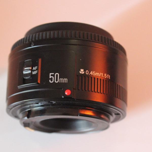 lente yongnuo 50mm para câmeras marca canon f1.8