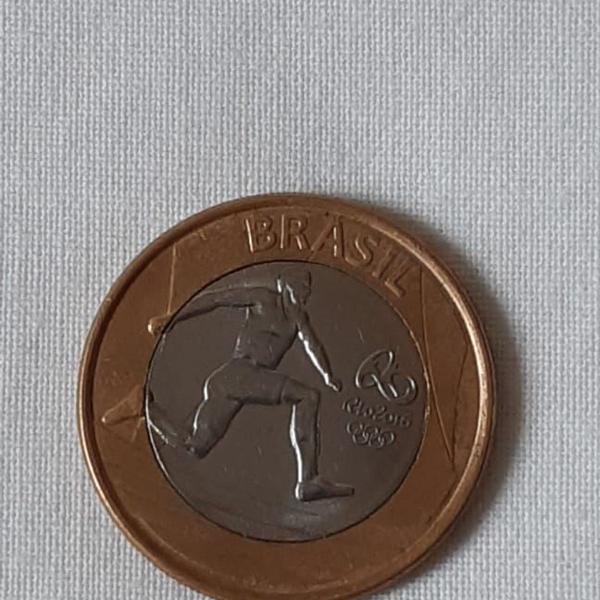 moeda comemorativa de atletismo da olimpíada rio 2016 -