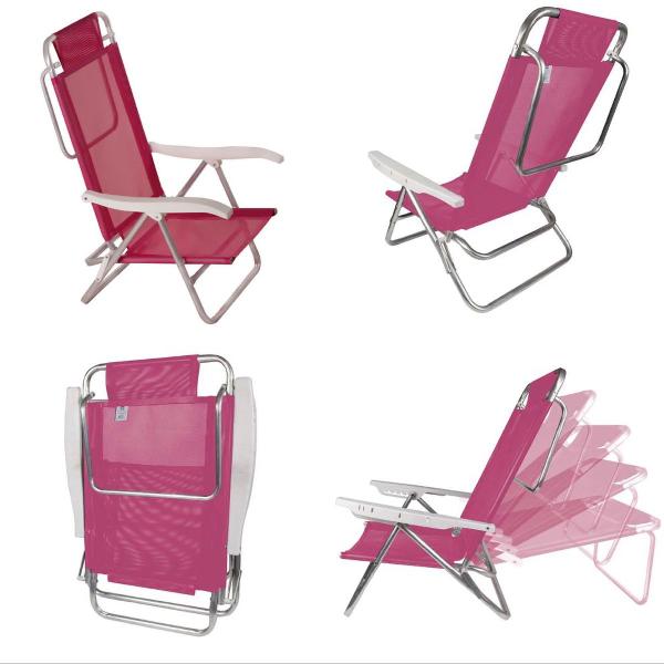 2 cadeiras de praia mor dobráveis e reclináveis