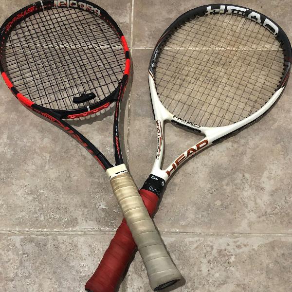 2 raquetes pra tênis
