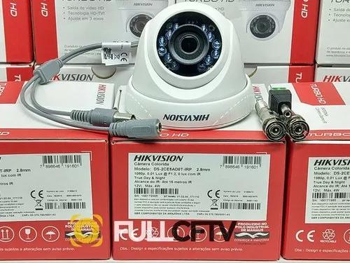 Camera Dome Hikvision 2megas 1080p Lente 2,8 Mm + Brinde