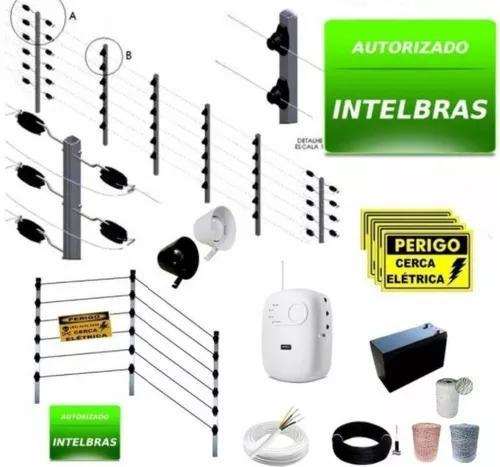 Kit Alarme Cerca Elétrica Industrial Big Hastes Completa