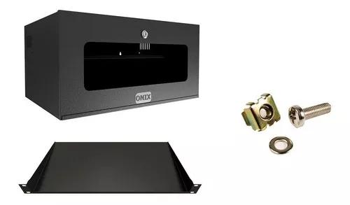 Mini Rack Organizador 5u Acrílica Onix Para Dvr Com Bandeja