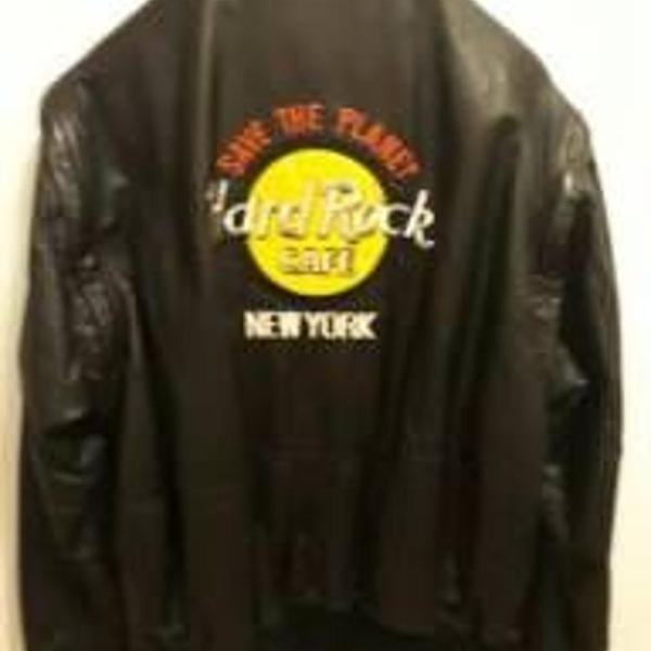 jaqueta de couro hard rock ny