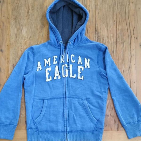 moletom american eagle azul