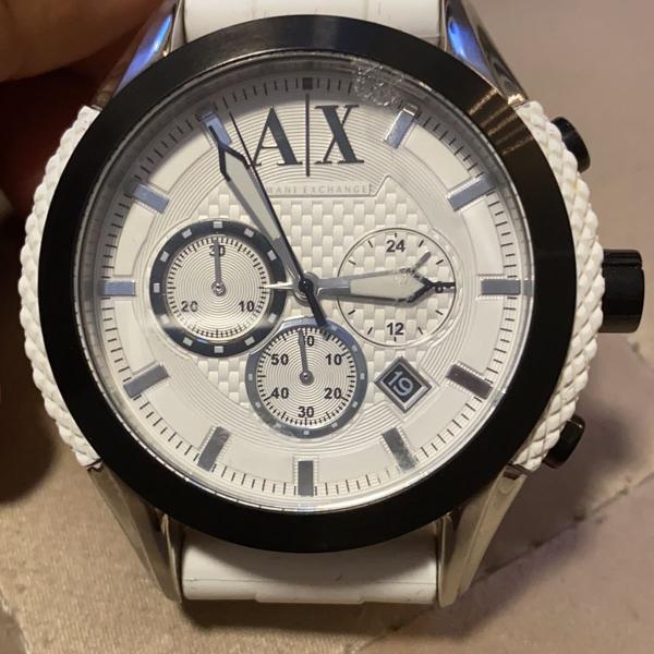 relógio armani exchange ax1225 fundo branco / pulseira