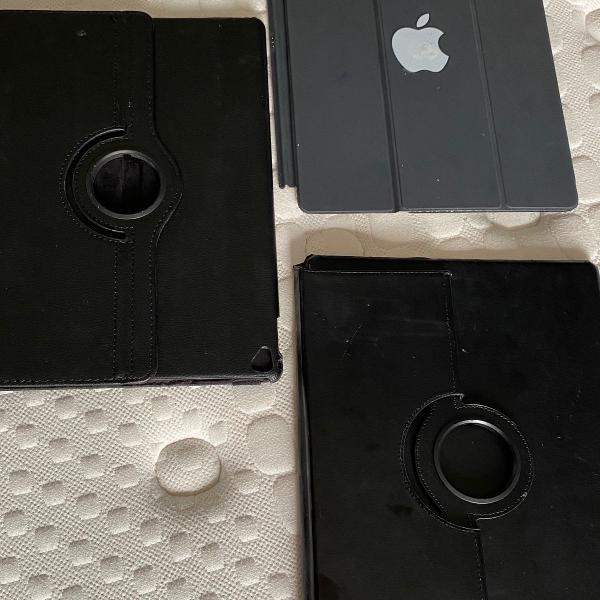 3 capas para ipad pro, 1 original apple, 1 giratória e