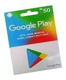 Cartãozinho Da Google Play De R$ 50