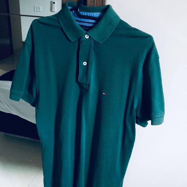 camisa polo verde tommy hilfiger