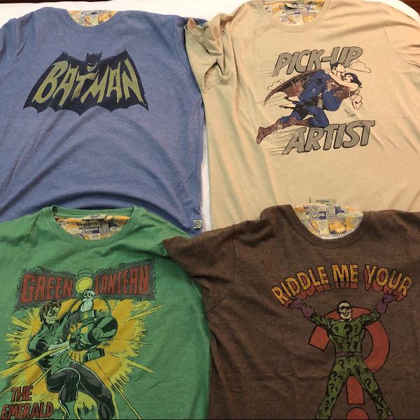 camisetas dc comics batman superman lanterna verde charada