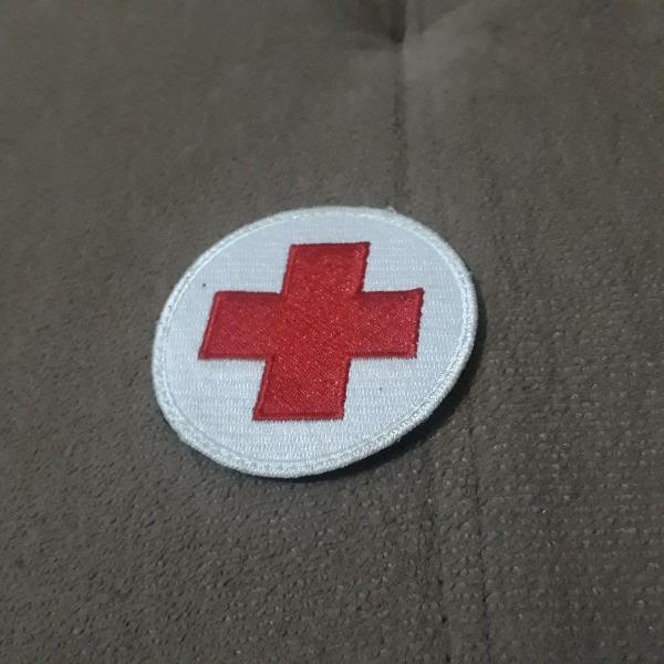 patch cruz vermelha 6,5cm