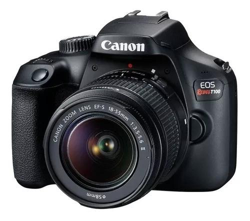 Câmera Canon Eos Rebel T100 Wifi + Lente 18-55mm Ef-s Iii