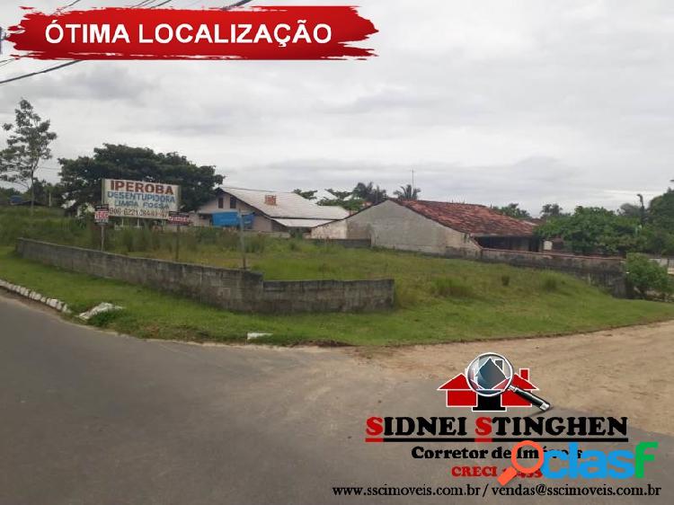 Confira! Excelente terreno de esquina, em Bal. Barra do Sul