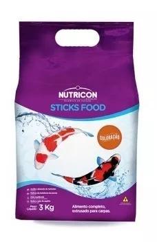 Ração P/carpas Nutricon Sticks Food 3kg Cor