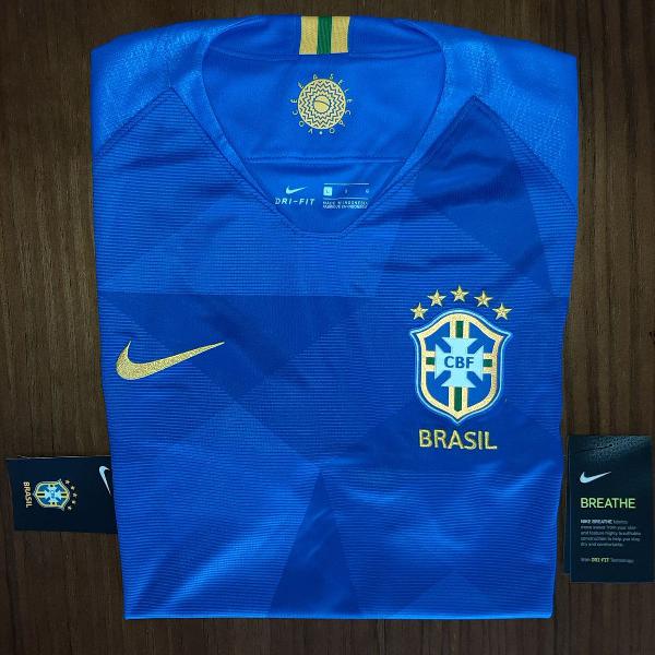 camiseta seleção brasil azul tam. xxg