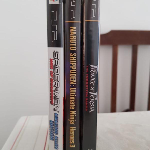 lote 3 jogos psp originais completos