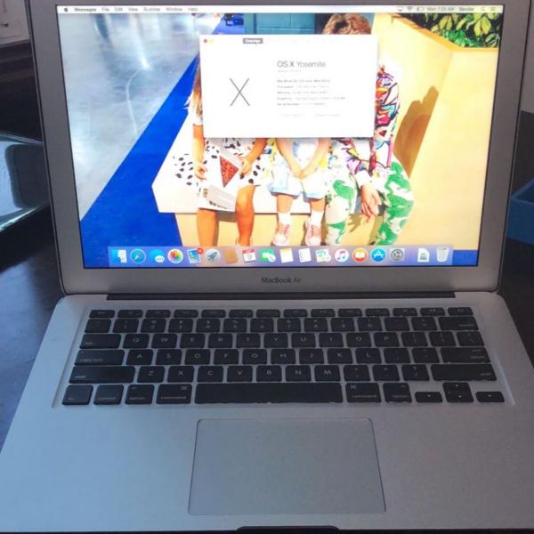 macbook air apple 13 inches 1.8ghz intel 4gb i5core 2012. hd