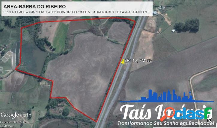 área de 22 hectares na BR 116 próximo a Barra do Ribeiro