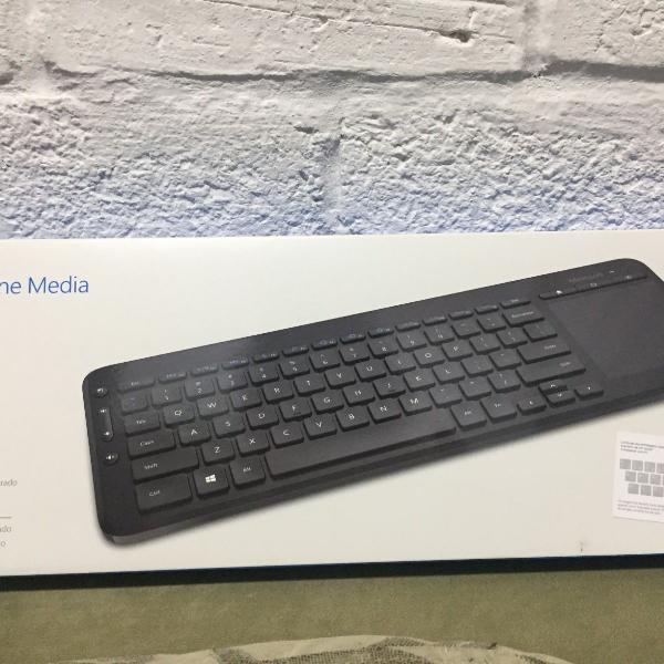 teclado microsoft multimídia wireless all in one touchpad