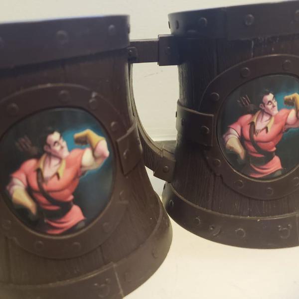 2 canecas gaston tavern disney park exclusive