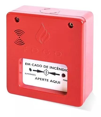Acionador De Incêndio Sirene 12v/24v Alarme Manual