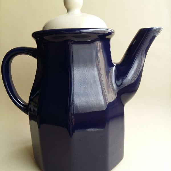 Bule de café ou chá em cerâmica sextavado