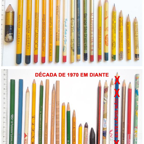 COLEÇÃO DE LÁPIS ANTIGOS - DÉCADAS DE 1950 E 1970