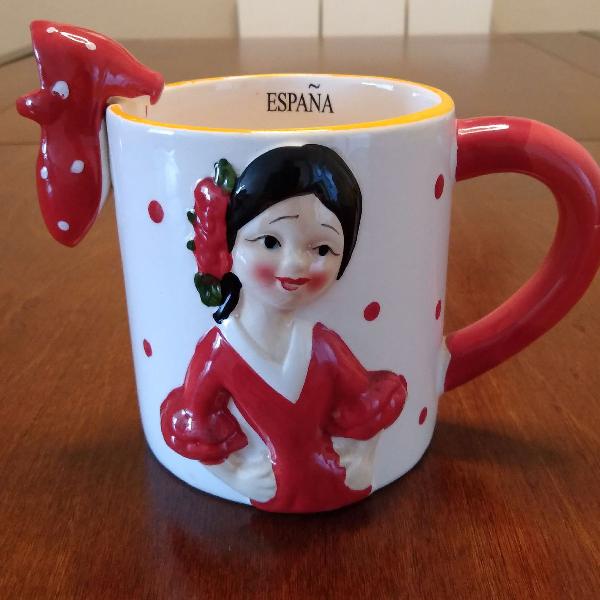 Caneca em cerâmica - bailarina espanhola