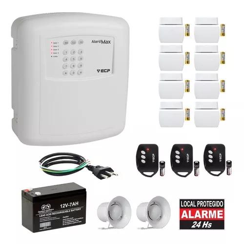 Kit Alarme Residencial Ecp 8 Sensores S