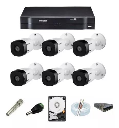 Kit Intelbras 6 Cam 1120b G4 Ir 20m Dvr 8 Mhdx 1108 Hd 1 Tb