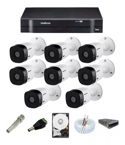 Kit Intelbras 8 Cam 1120b G4 Ir 20m Dvr 8 Mhdx 1108 Hd 1 Tb