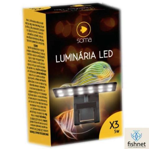 Luminária Led Soma X3 5w Branca E Azul 110v