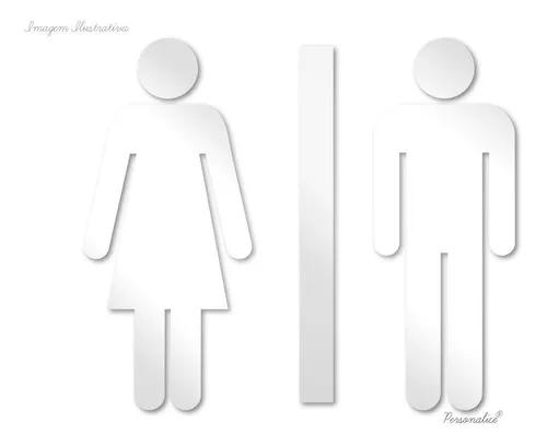 Placa Indicativa Banheiro Masculino E F