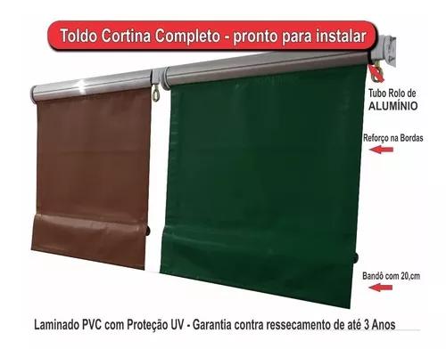 Toldo Retrátil Completo Tubo Rolo Alumínio 1m² = R$ 95,00