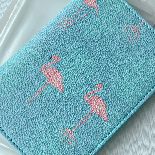 capinha para passaporte flamingo