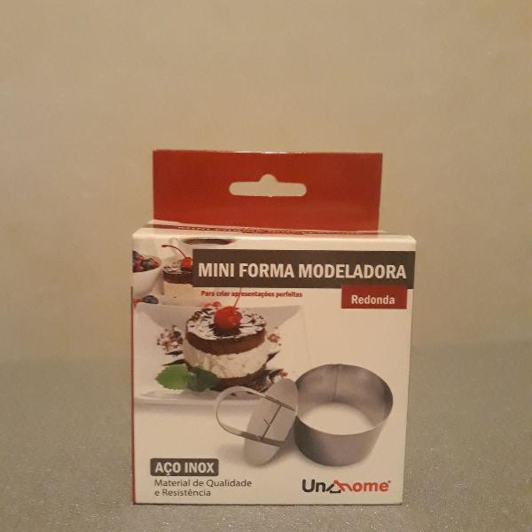 mini forma modeladora para bolos - aço inox