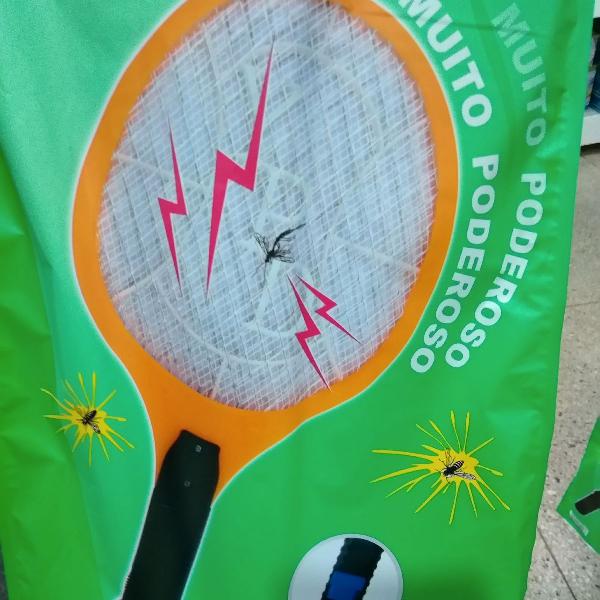 raquete elétrica mata mosquito e pernilongo