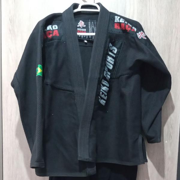 Kimono Jiu Jitsu Original Keiko Raça Limitado Preto Tamanho