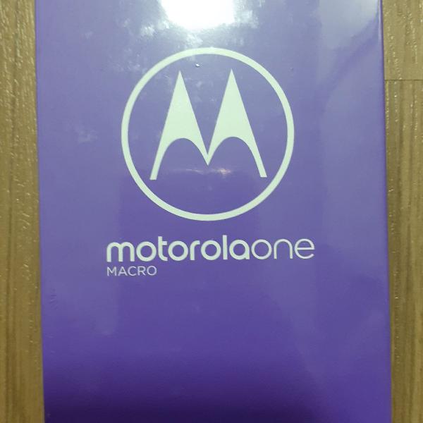 Moto One Macro azul espacial