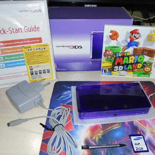 Nintendo 3DS Midnight Purple + Super Mario 3D Land