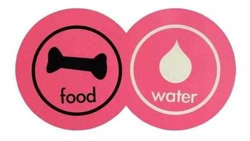 Pet Food Water Tapete/comedouro Fucsia Multicor