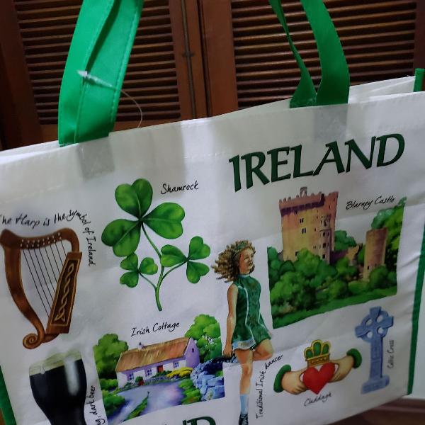 Sacola Reciclável Irlandesa, comprada na Irlanda