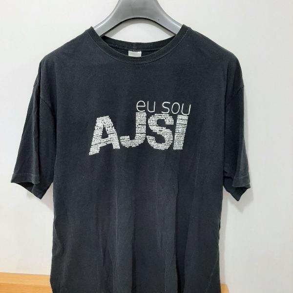 camiseta preta ajsi, tamanho exg