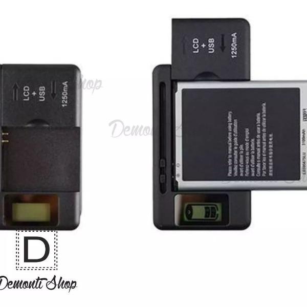 carregador universal móvel bateria celular usb porta lcd