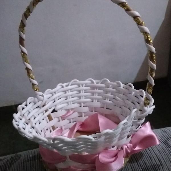 cesta para florista de casamento